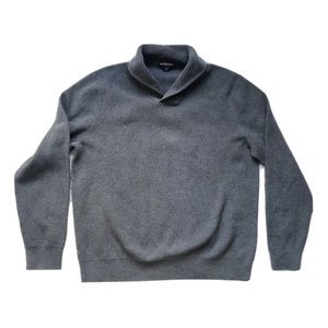 Michael Kors Melange Ash Gray Shawl Neck Sweater